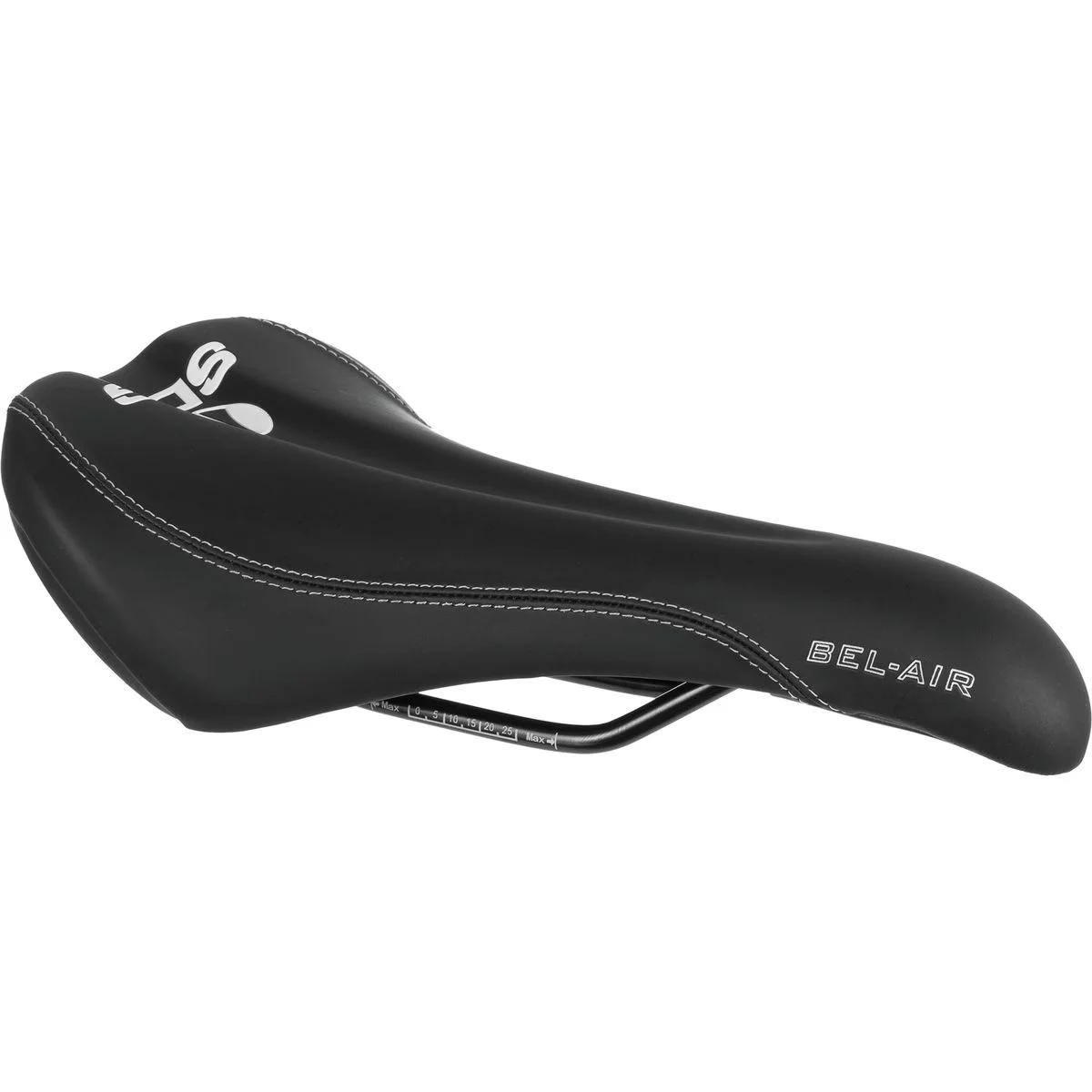SDG Components SDG Components Bel-Air Steel Saddle Black/White, 140mm